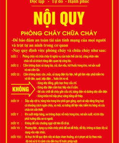 BẢNG NỘI QUY CHỮA CHÁY